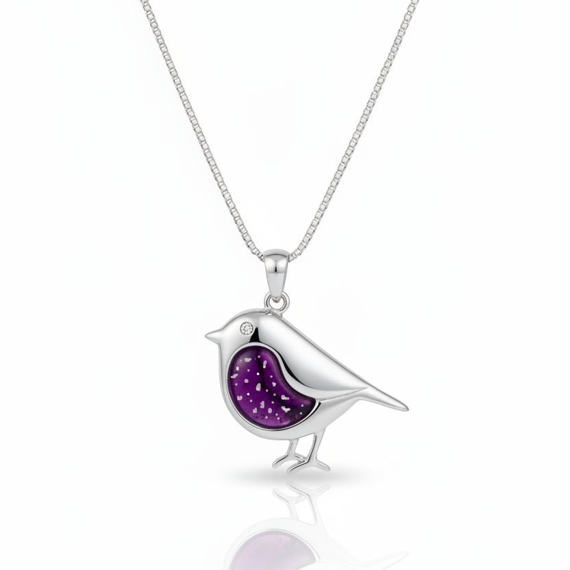 When Robins Appear Memorial Ashes Necklace - Nicky Robin Memorial Jewellery