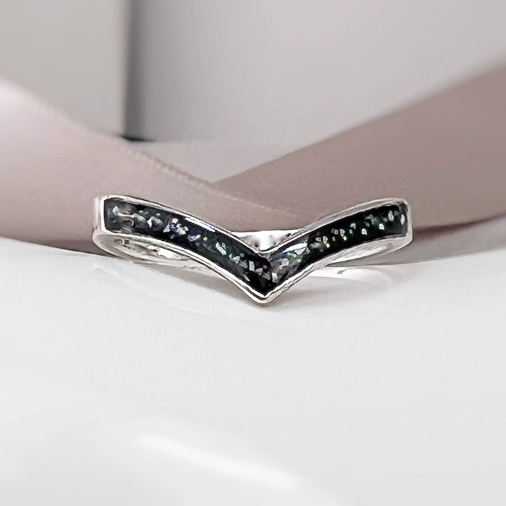 Wishbone Memorial Ashes Ring - Nicky Robin Memorial Jewellery
