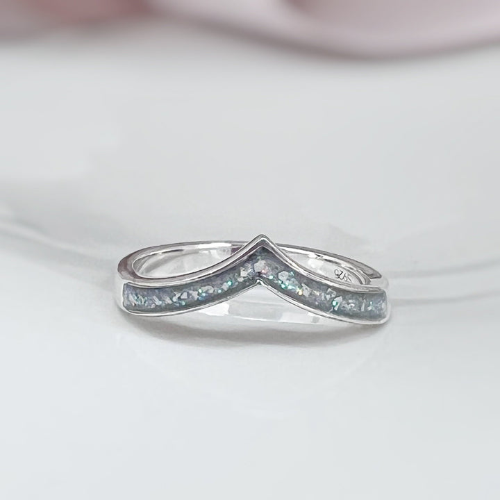 Wishbone Memorial Ashes Ring - Nicky Robin Memorial Jewellery