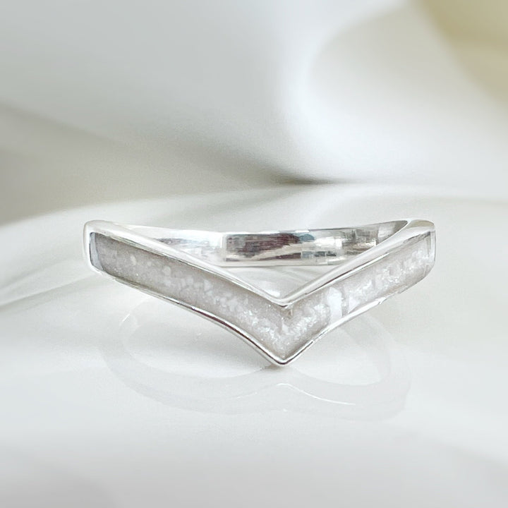 Wishbone Memorial Ashes Ring - Nicky Robin Memorial Jewellery
