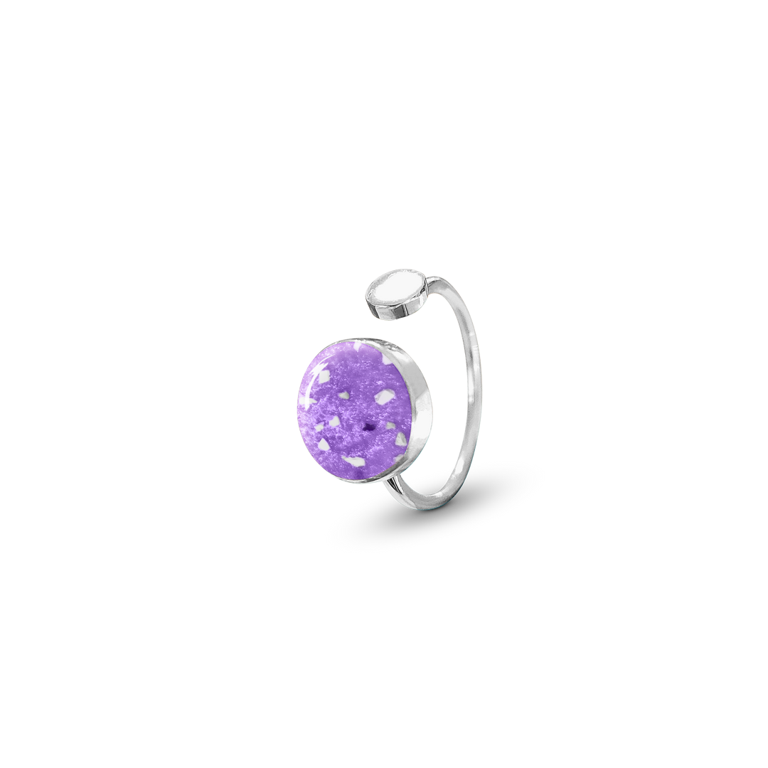 Purple adjustable ashes circle ring