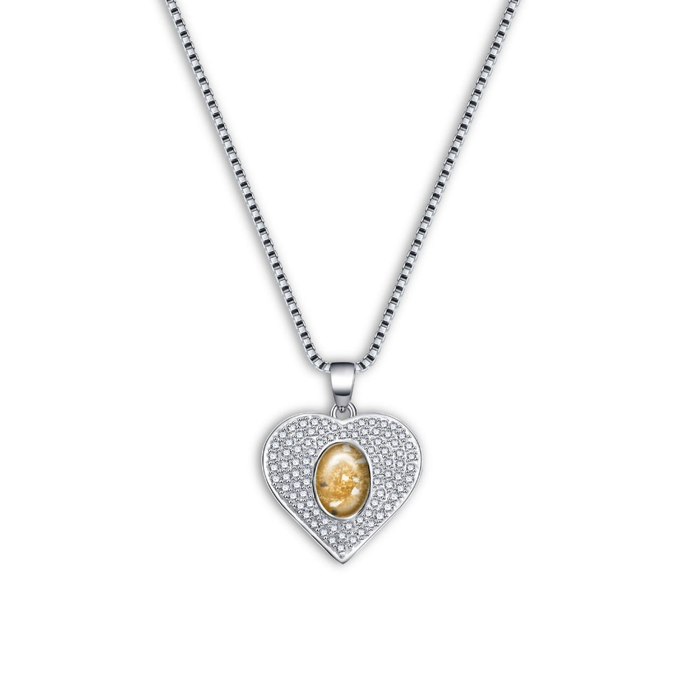 Adorned Heart Ashes Necklace - Nicky Robin Memorial Jewellery