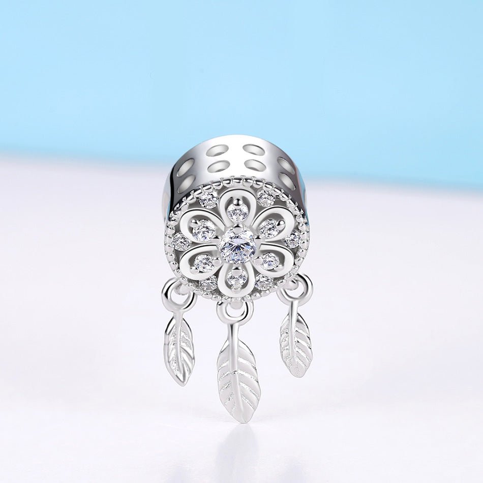 Crystal Dreamcatcher Memorial Ashes Charm Bead - Nicky Robin Memorial Jewellery