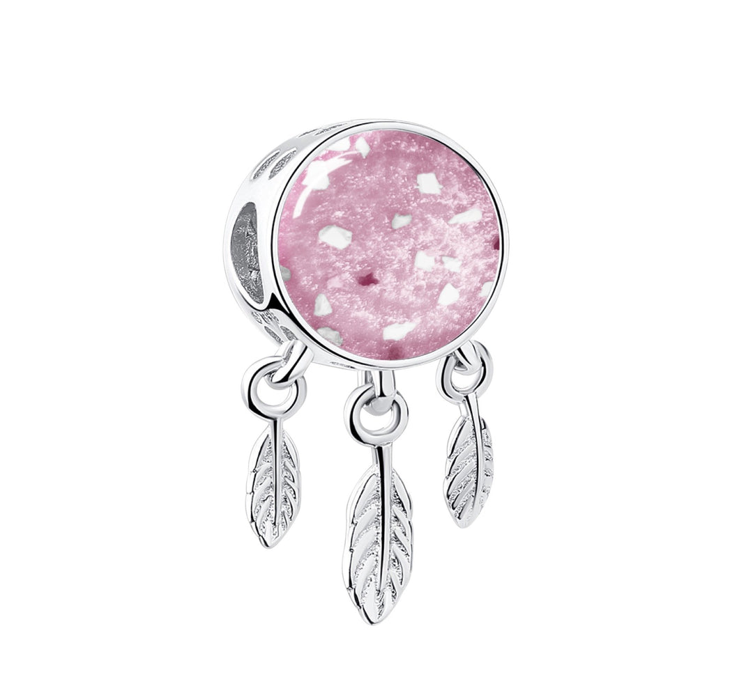 Crystal Dreamcatcher Memorial Ashes Charm Bead - Nicky Robin Memorial Jewellery