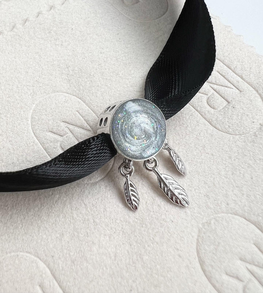 Crystal Dreamcatcher Memorial Ashes Charm Bead - Nicky Robin Memorial Jewellery