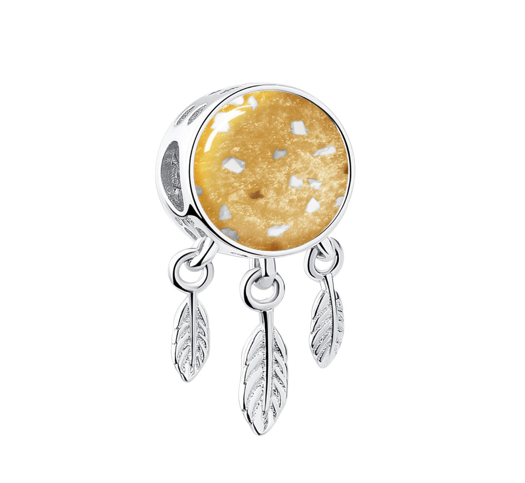Crystal Dreamcatcher Memorial Ashes Charm Bead - Nicky Robin Memorial Jewellery