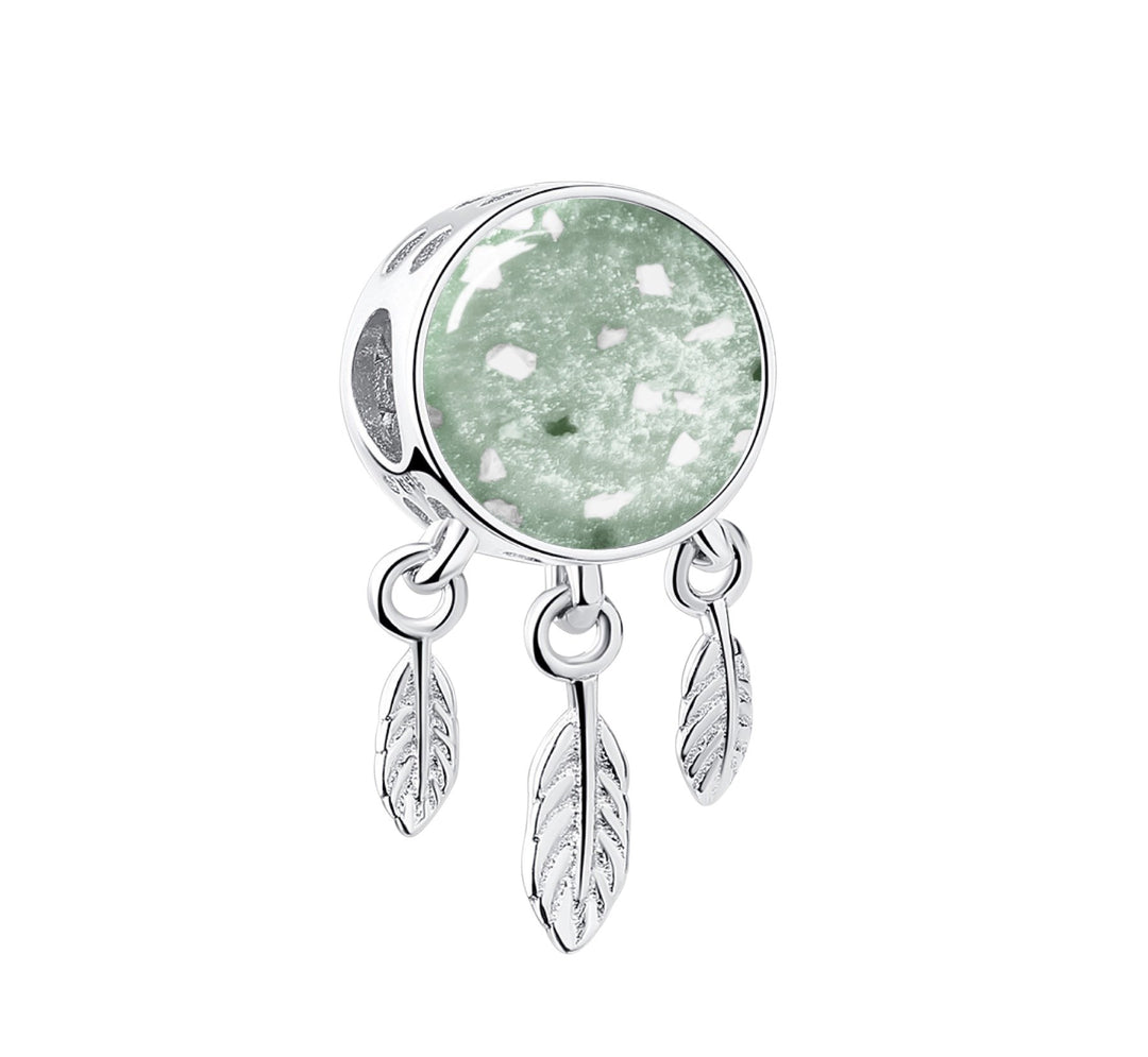 Crystal Dreamcatcher Memorial Ashes Charm Bead - Nicky Robin Memorial Jewellery