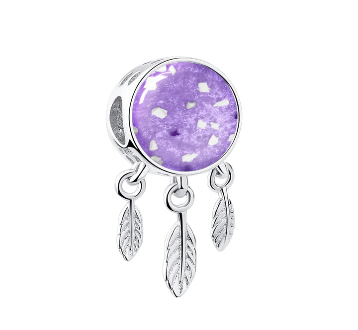 Crystal Dreamcatcher Memorial Ashes Charm Bead - Nicky Robin Memorial Jewellery