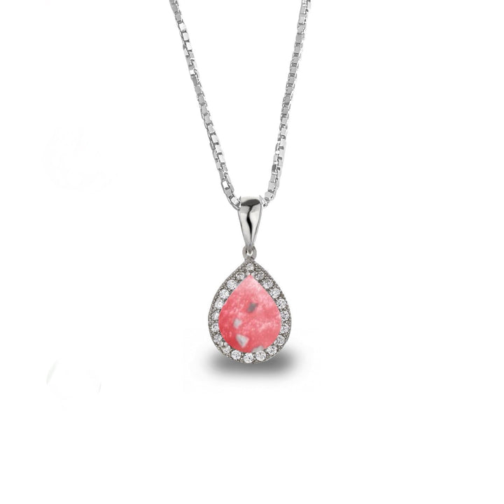 Crystal Teardrop Memorial Necklace - Nicky Robin Memorial Jewellery