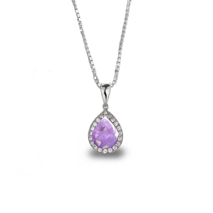 Crystal Teardrop Memorial Necklace - Nicky Robin Memorial Jewellery