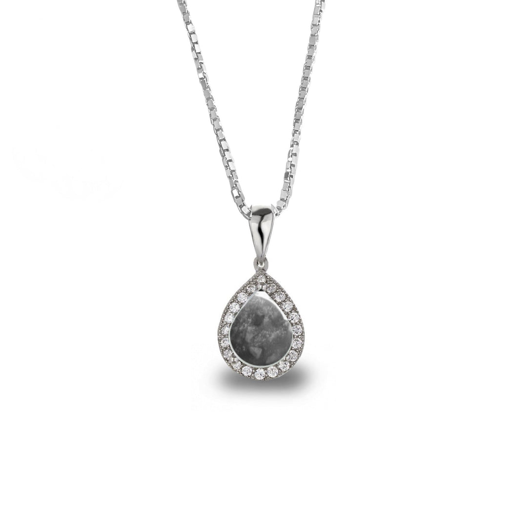 Crystal Teardrop Memorial Necklace - Nicky Robin Memorial Jewellery