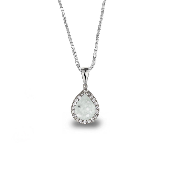 Crystal Teardrop Memorial Necklace - Nicky Robin Memorial Jewellery