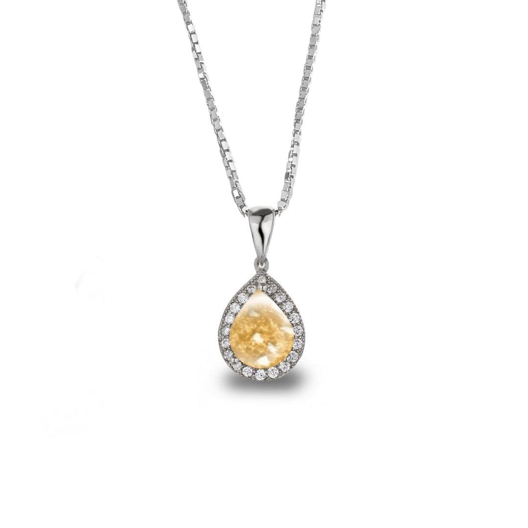Crystal Teardrop Memorial Necklace - Nicky Robin Memorial Jewellery