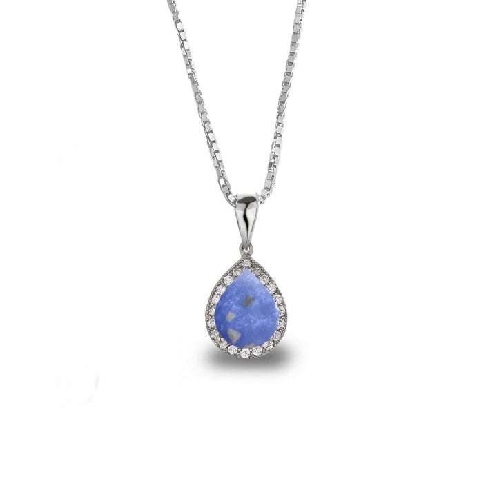 Crystal Teardrop Memorial Necklace - Nicky Robin Memorial Jewellery