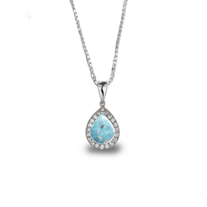 Crystal Teardrop Memorial Necklace - Nicky Robin Memorial Jewellery
