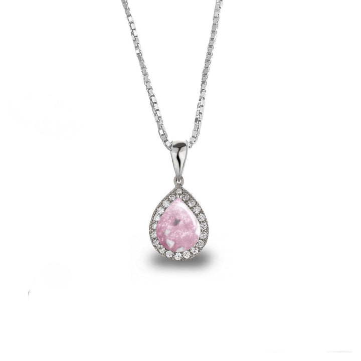 Crystal Teardrop Memorial Necklace - Nicky Robin Memorial Jewellery