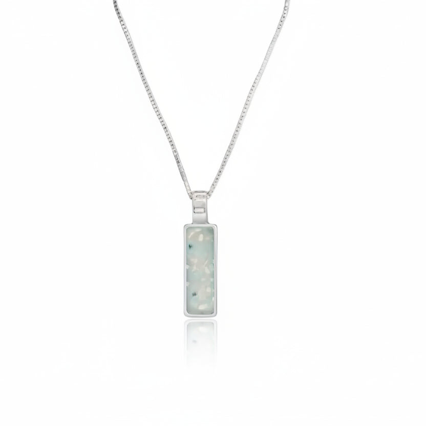 Dainty Oblong Memorial Ashes Necklace - Nicky Robin Memorial Jewellery