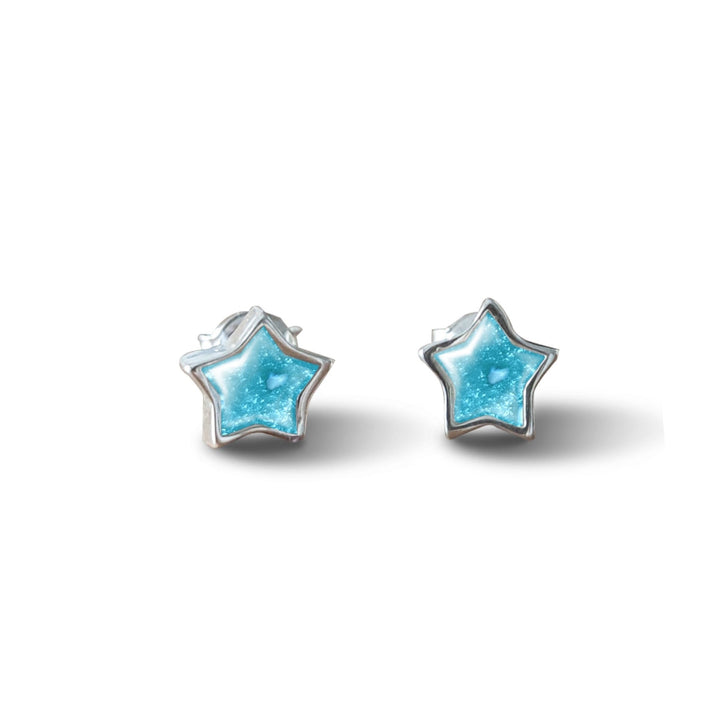 Dainty Star Memorial Ashes Earrings - Nicky Robin Memorial Jewellery