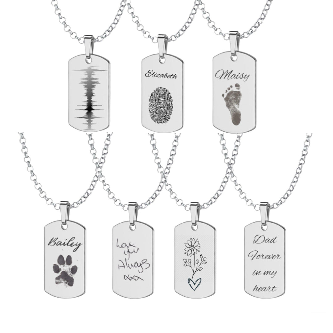 Design a Personalised Engraved Dog Tag Necklace