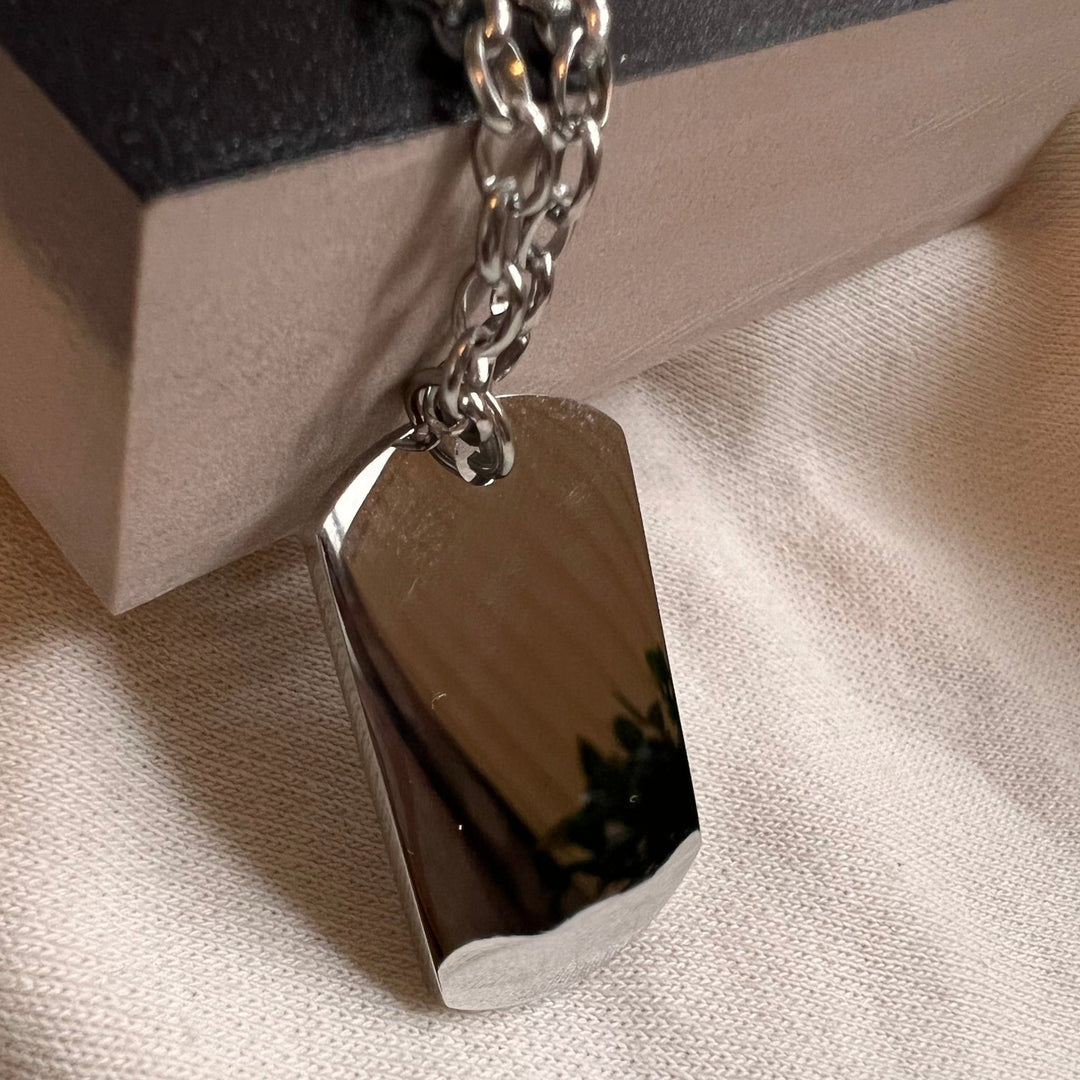 Design a Personalised Engraved Dog Tag Necklace - Nicky Robin Memorial Jewellery