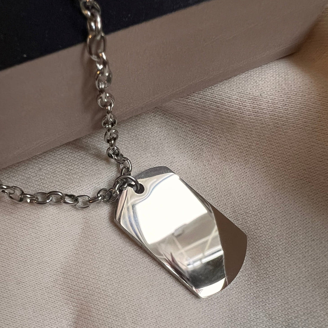 Design a Personalised Engraved Dog Tag Necklace - Nicky Robin Memorial Jewellery