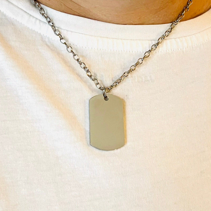 Design a Personalised Engraved Dog Tag Necklace - Nicky Robin Memorial Jewellery