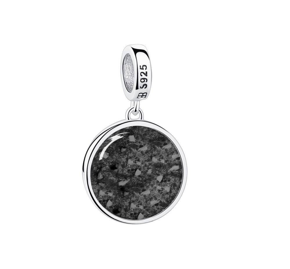 Engraved Forever Love Memorial Ashes Dangle Charm with Crystals - Nicky Robin Memorial Jewellery