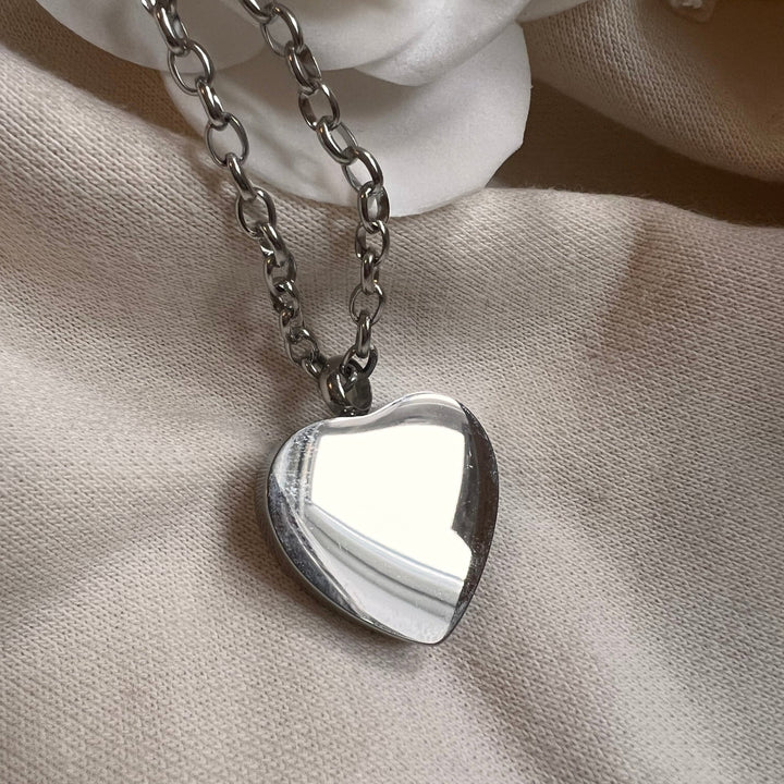 Engraved Soundwave Heart Self Fill Ashes Urn Necklace - Nicky Robin Memorial Jewellery