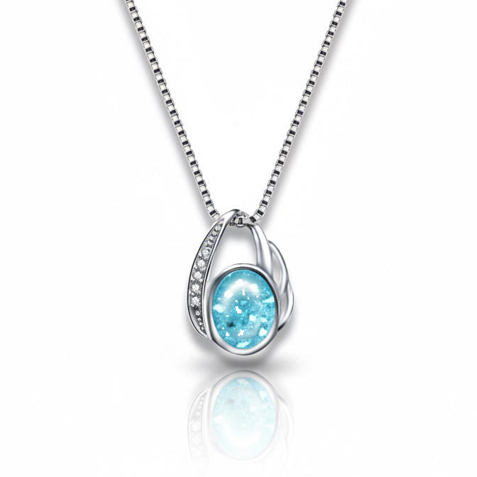 Flutter Ashes Necklace with Crystals - Nicky Robin Memorial Jewellery