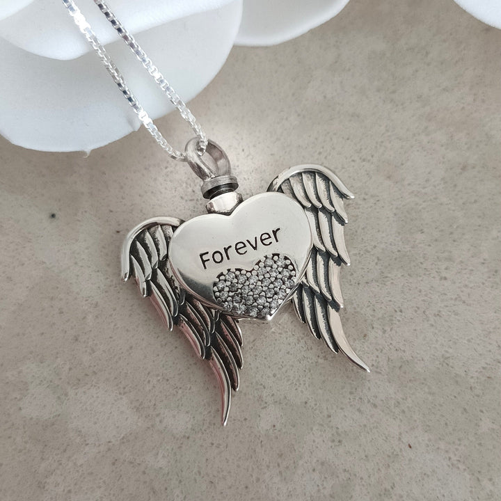 Fluttering Forever Self Fill Memorial Ashes Necklace - Nicky Robin Memorial Jewellery