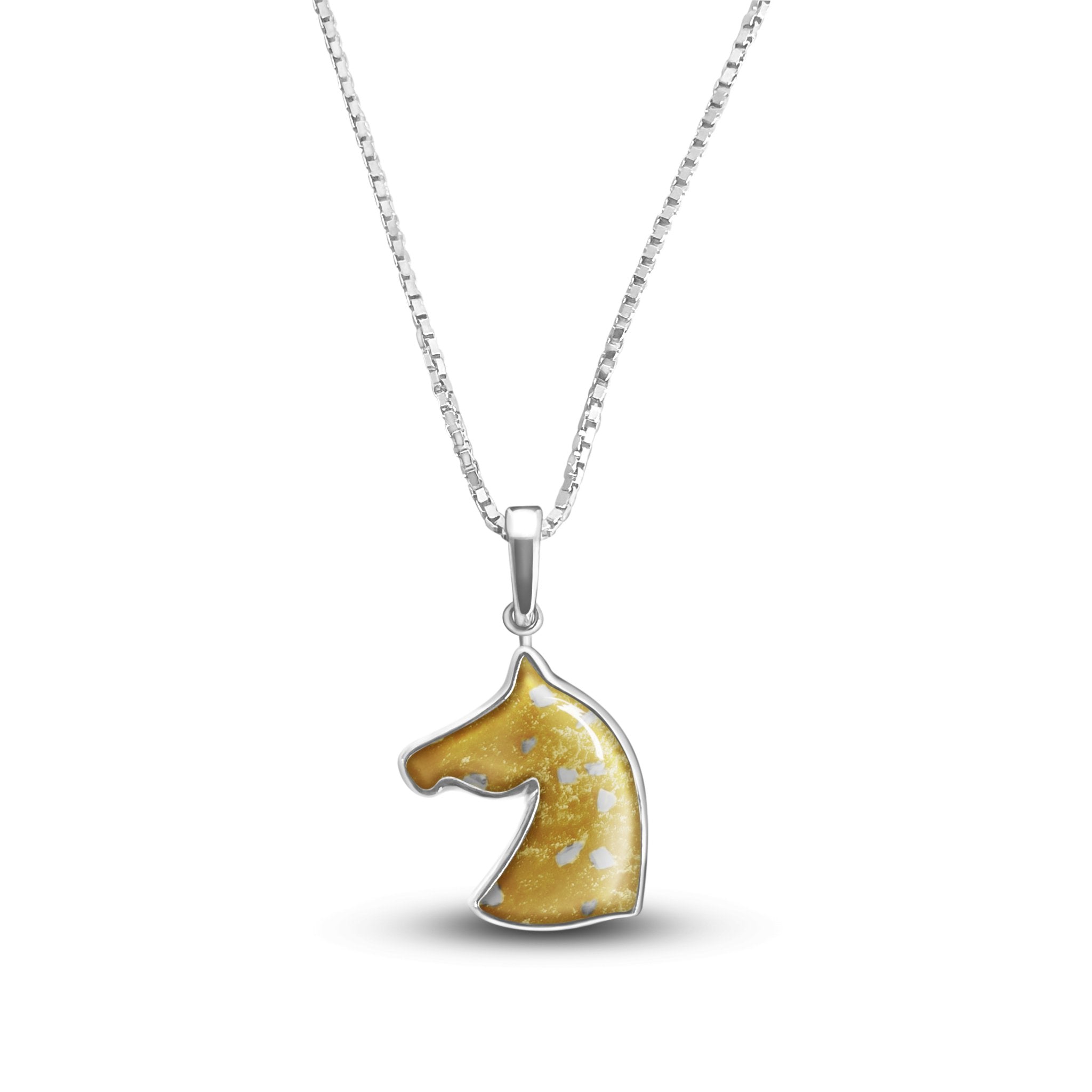 Memorial Horse Head Ashes Necklace