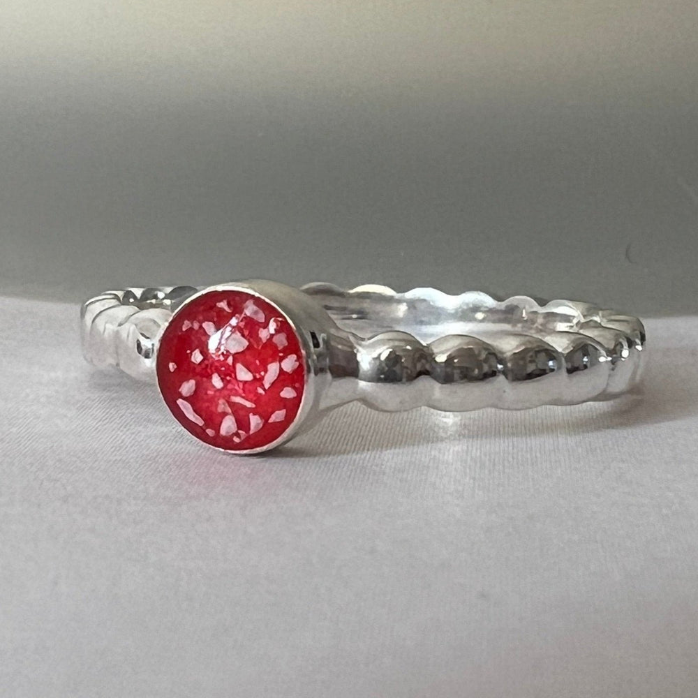 Slim Bubble Memorial Ashes Ring - Nicky Robin Memorial Jewellery