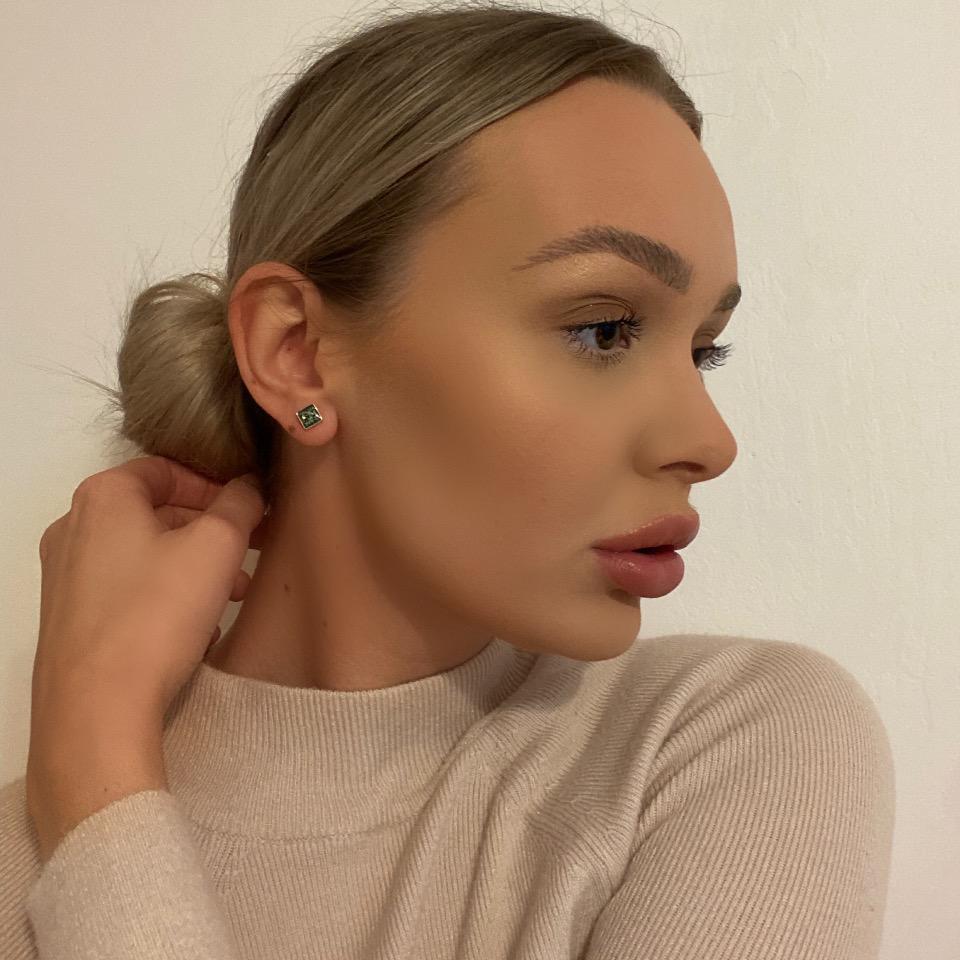 Square Cremation Ashes Earrings - Nicky Robin Memorial Jewellery