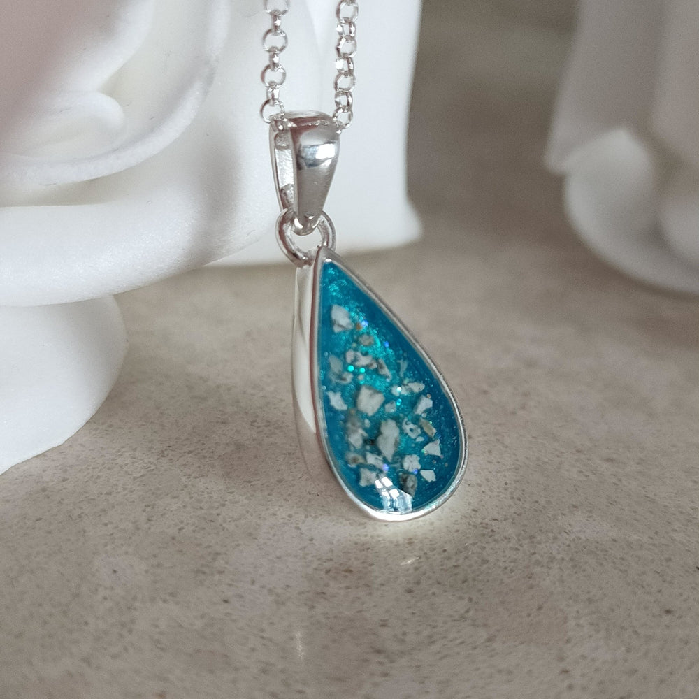 Teardrop Memorial Ashes Necklace - Nicky Robin Memorial Jewellery