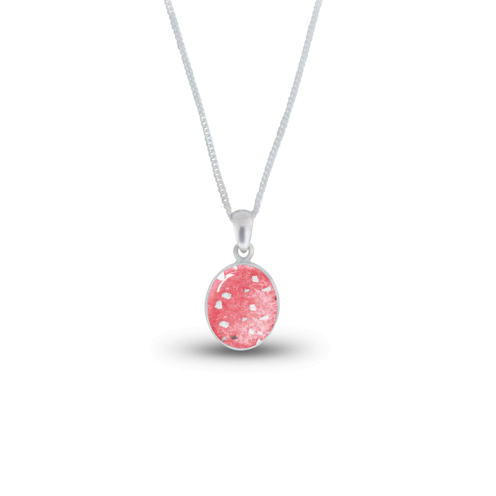 Timeless Oval Memorial Ashes Necklace - Nicky Robin Memorial Jewellery