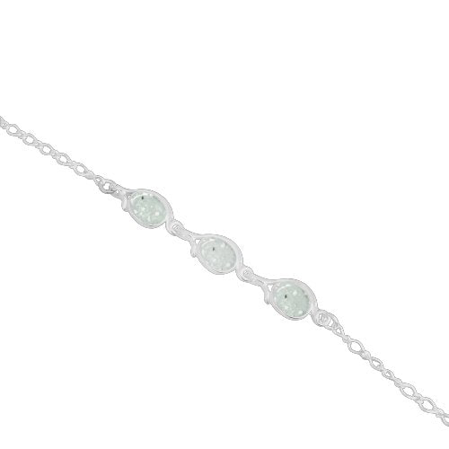 Triple Oval Memorial Ashes Bracelet - Nicky Robin Memorial Jewellery