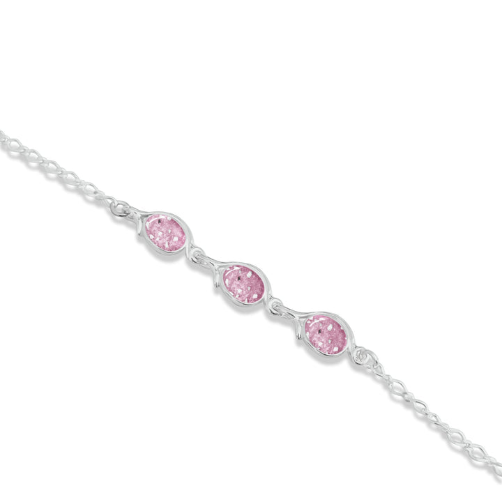 Triple Oval Memorial Ashes Bracelet - Nicky Robin Memorial Jewellery