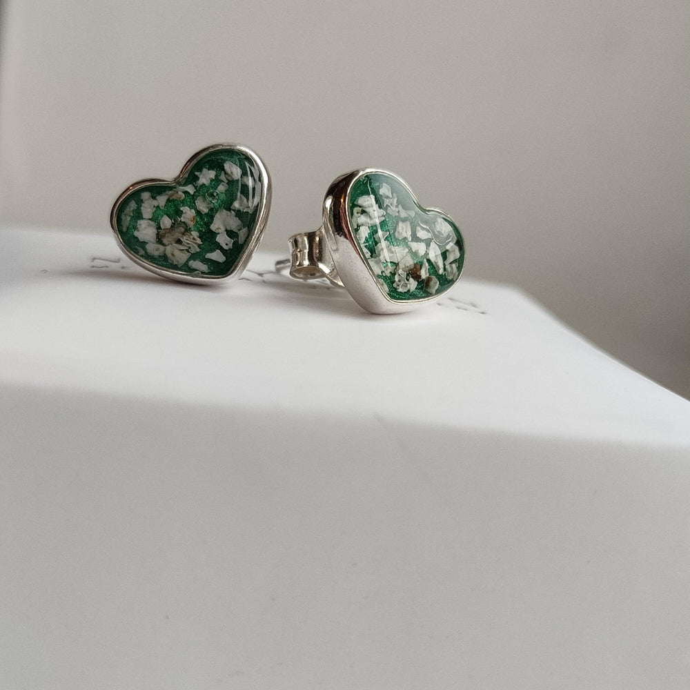 True Heart Memorial Ashes Earrings - Nicky Robin Memorial Jewellery